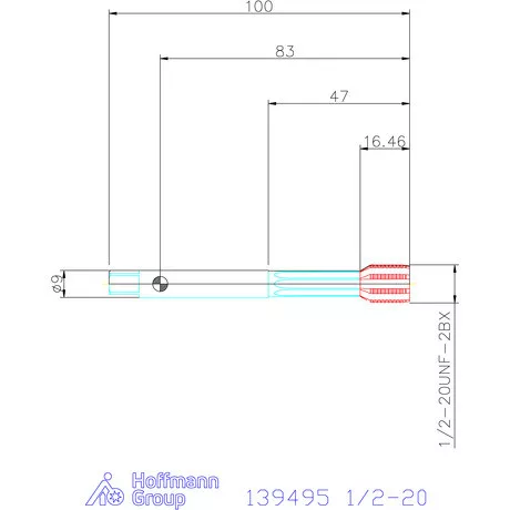 Garant Garant Master Form Steel gépi menetformázó kenőhornyokkal HSS-E-PM 1/2-20