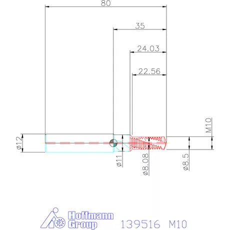 Garant Fúró menetmaró 2×D M10