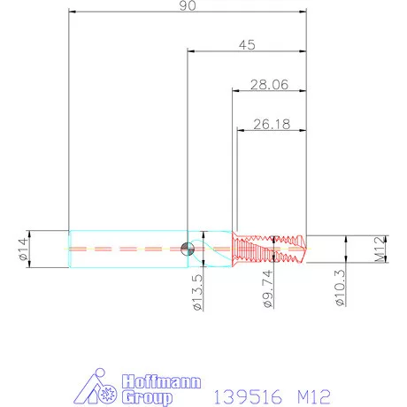 Garant Fúró menetmaró 2×D M12