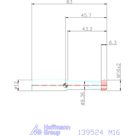 Garant Garant Diabolo VHM cirkuláris fúró-menetmaró 2,5×D M16