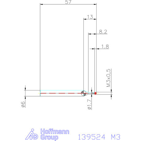 Garant Garant Diabolo VHM cirkuláris fúró-menetmaró 2,5×D M3