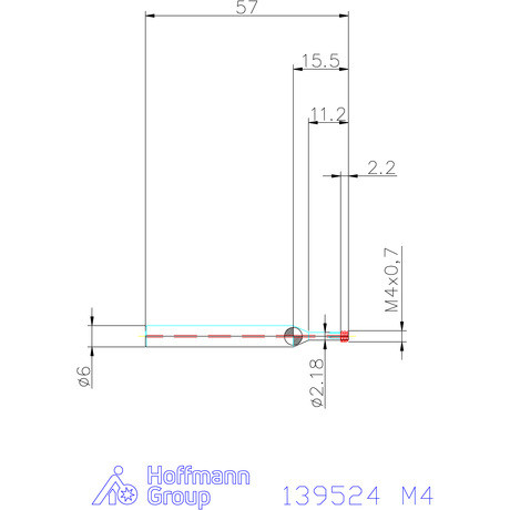 Garant Garant Diabolo VHM cirkuláris fúró-menetmaró 2,5×D M4
