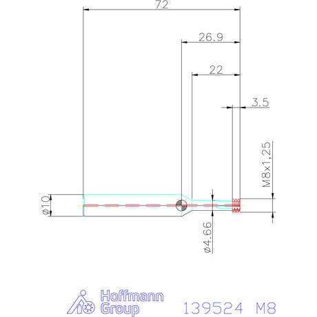 Garant Garant Diabolo VHM cirkuláris fúró-menetmaró 2,5×D M8