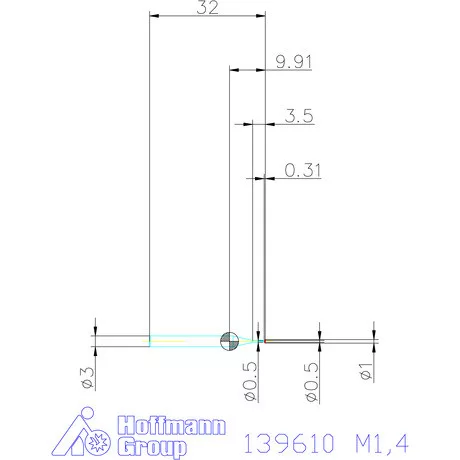 Garant Egyélű menetmaró 2×D M1,4