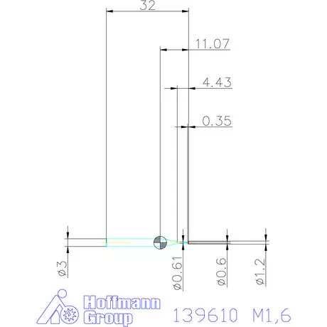 Garant Egyélű menetmaró 2×D M1,6