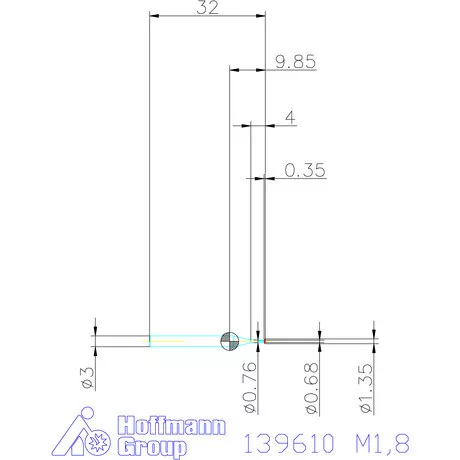 Garant Egyélű menetmaró 2×D M1,8