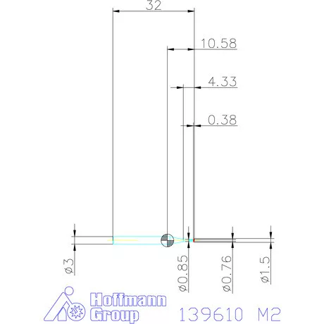 Garant Egyélű menetmaró 2×D M2