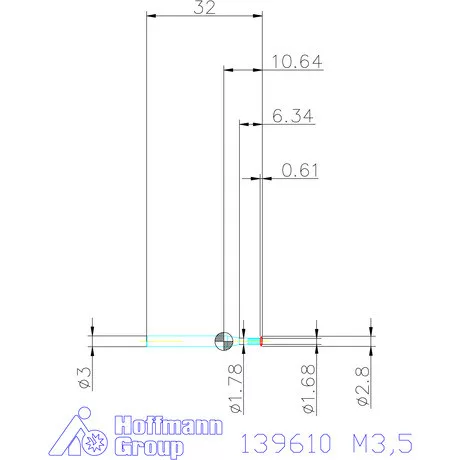 Garant Egyélű menetmaró 2×D M3,5