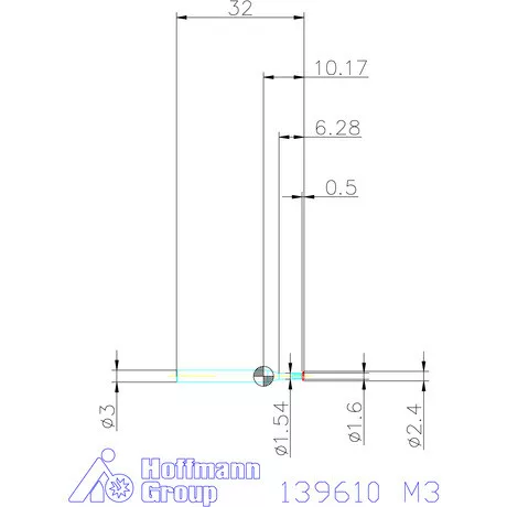 Garant Egyélű menetmaró 2×D M3