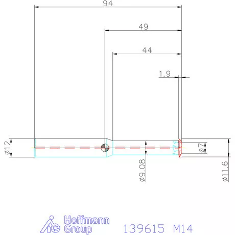 Garant Egyélű menetmaró 3×D M14