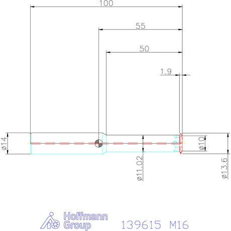 Garant Egyélű menetmaró 3×D M16