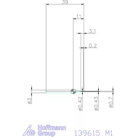 Garant Egyélű menetmaró 3×D M1