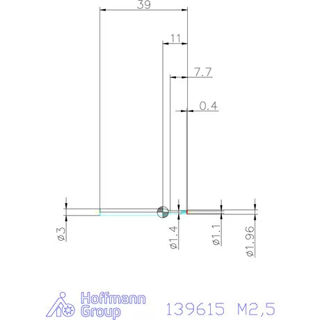 Garant Egyélű menetmaró 3×D M2,5