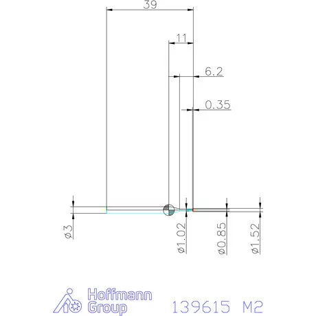 Garant Egyélű menetmaró 3×D M2