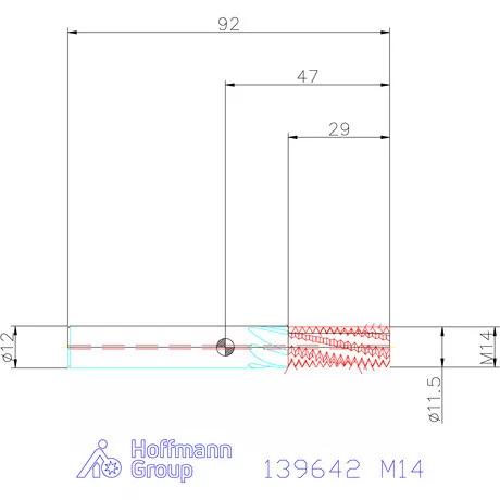Garant Garant Master TM száras menetmaró 2×D M14