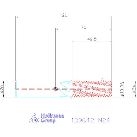Garant Garant Master TM száras menetmaró 2×D M24