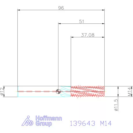 Garant Garant Master TM száras menetmaró 2,5×D M14
