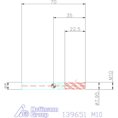 Holex Száras menetmarók 2×D M10