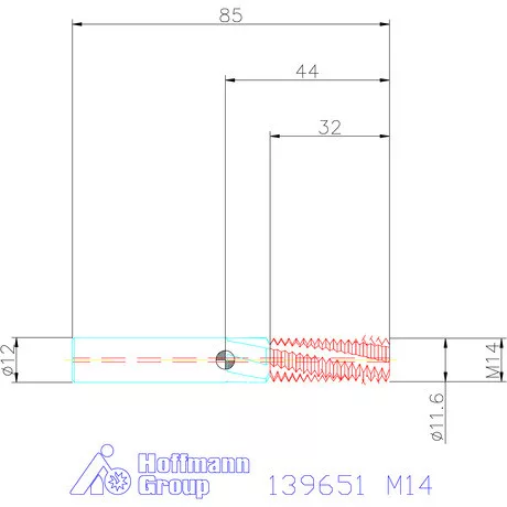 Holex Száras menetmarók 2×D M14