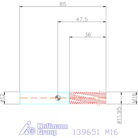 Holex Száras menetmarók 2×D M16