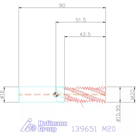 Holex Száras menetmarók 2×D M20