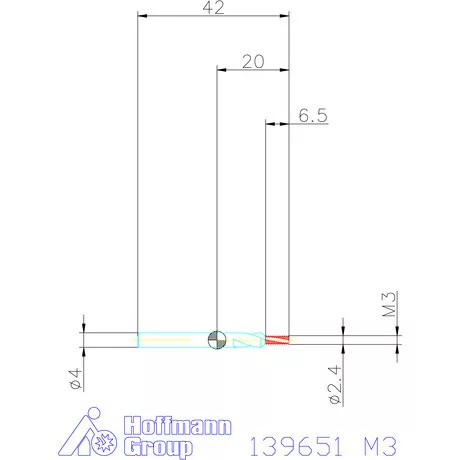 Holex Száras menetmarók 2×D M3