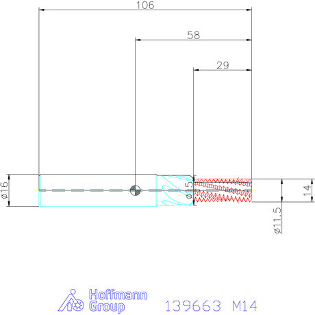 Garant Garant Master TM száras menetmaró süllyesztő lépcsővel 2×D M14