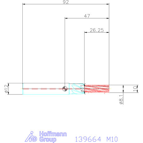 Garant Garant Master TM száras menetmaró süllyesztő lépcsővel 2,5×D M10