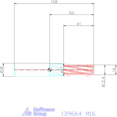 Garant Garant Master TM száras menetmaró süllyesztő lépcsővel 2,5×D M16