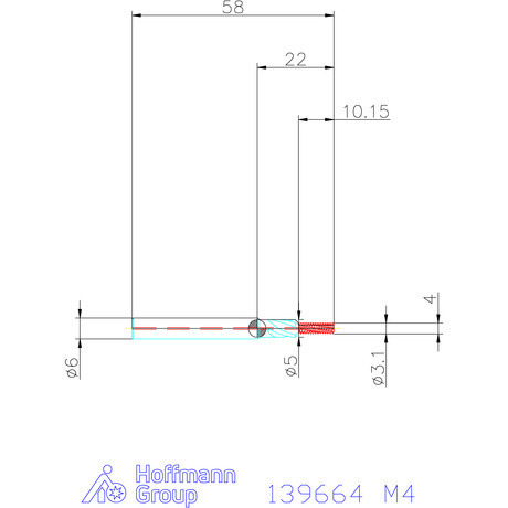 Garant Garant Master TM száras menetmaró süllyesztő lépcsővel 2,5×D M4