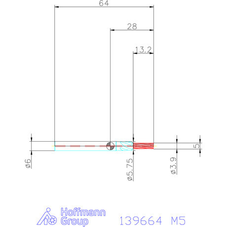 Garant Garant Master TM száras menetmaró süllyesztő lépcsővel 2,5×D M5