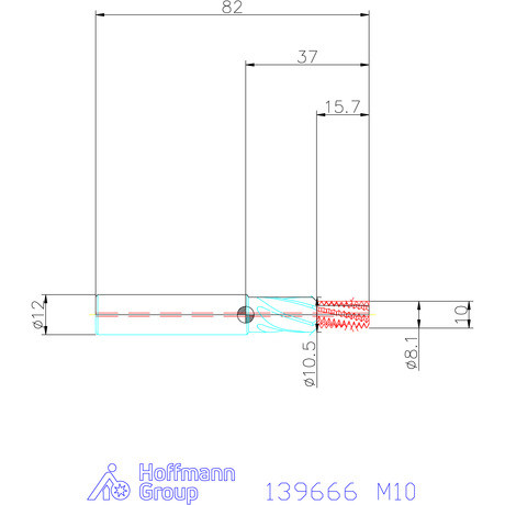 Garant Garant Master TM száras menetmaró süllyesztő lépcsővel 1,5×D M10