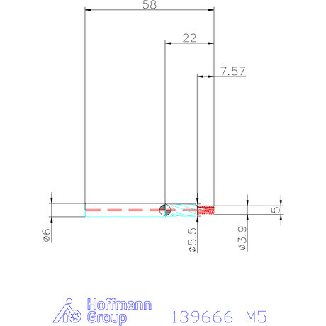 Garant Garant Master TM száras menetmaró süllyesztő lépcsővel 1,5×D M5