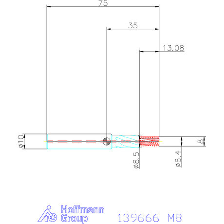 Garant Garant Master TM száras menetmaró süllyesztő lépcsővel 1,5×D M8