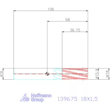 Garant Garant Master TM száras menetmaró 2×D 18X1,5