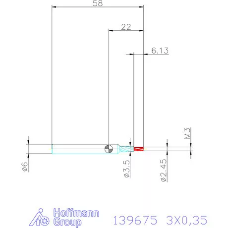 Garant Garant Master TM száras menetmaró 2×D 3X0,35