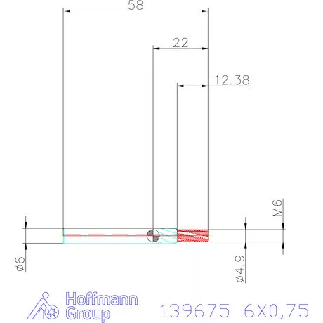Garant Garant Master TM száras menetmaró 2×D 6X0,75