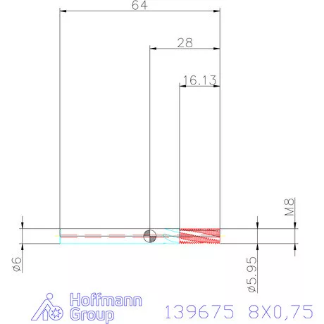 Garant Garant Master TM száras menetmaró 2×D 8X0,75