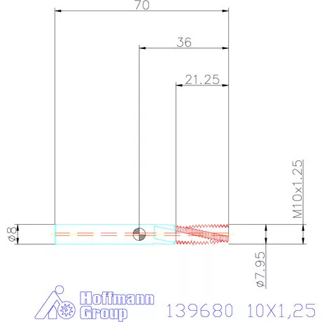 Holex Száras menetmarók 2×D 10X1,25