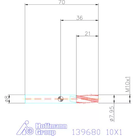 Holex Száras menetmarók 2×D 10X1