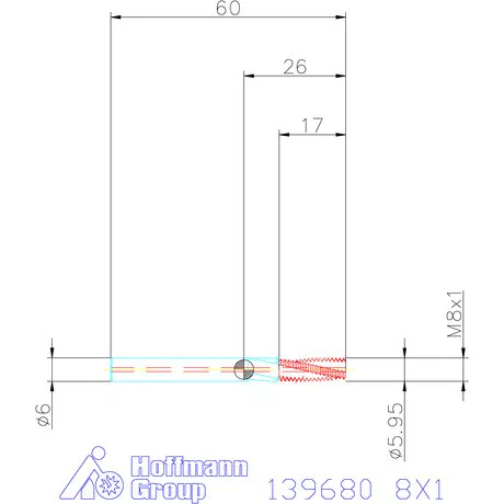 Holex Száras menetmarók 2×D 8X1