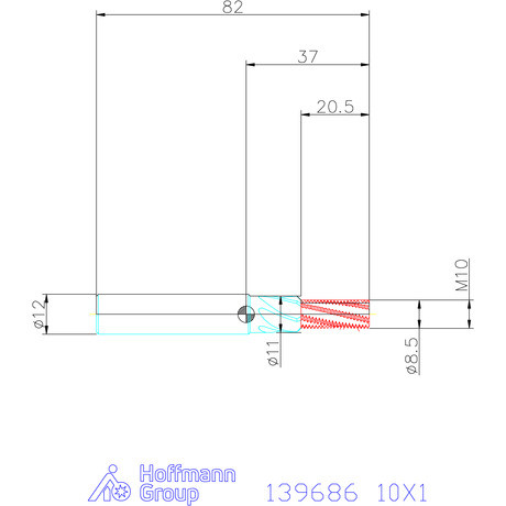 Garant Garant Master TM száras menetmaró süllyesztő lépcsővel 2×D 10X1