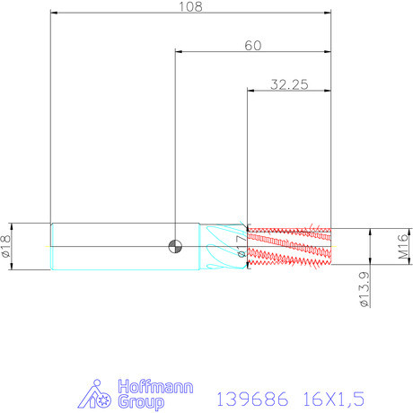 Garant Garant Master TM száras menetmaró süllyesztő lépcsővel 2×D 16X1,5