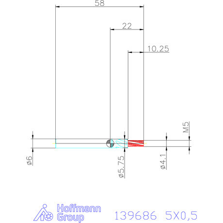 Garant Garant Master TM száras menetmaró süllyesztő lépcsővel 2×D 5X0,5