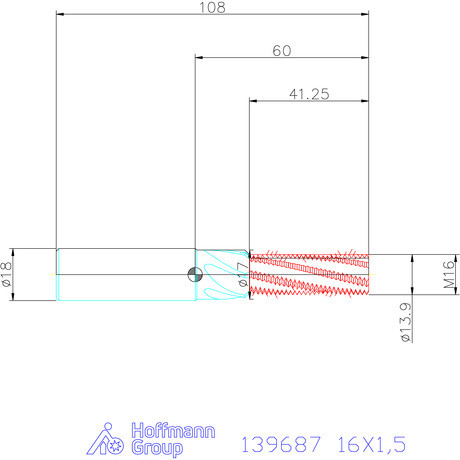 Garant Garant Master TM száras menetmaró süllyesztő lépcsővel 2,5×D 16X1,5