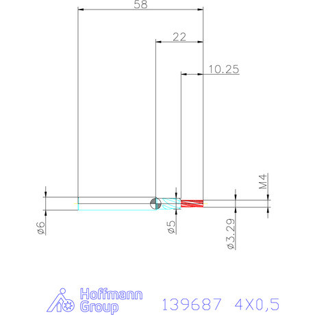 Garant Garant Master TM száras menetmaró süllyesztő lépcsővel 2,5×D 4X0,5