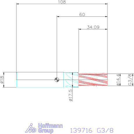 Garant Garant Master TM száras menetmaró süllyesztő lépcsővel 2×D G3/8