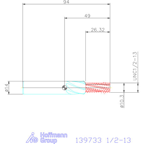 Garant Garant Master TM száras menetmaró süllyesztő lépcsővel 2×D 1/2-13
