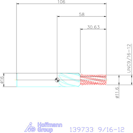 Garant Garant Master TM száras menetmaró süllyesztő lépcsővel 2×D 9/16-12