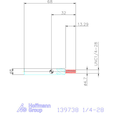 Garant Garant Master TM száras menetmaró süllyesztő lépcsővel 2×D 1/4-28
